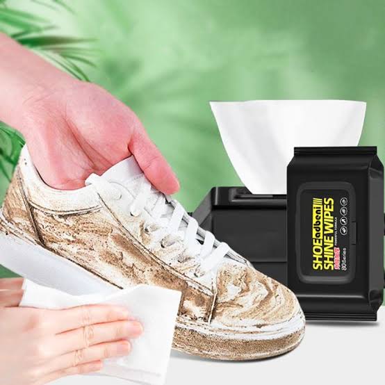 Pack of 2 Shoe Shine Wipes (80 Wipes Each) – Instant Shoe Cleaning & Polishing Wet Tissues | Portable Sneaker Care Kit