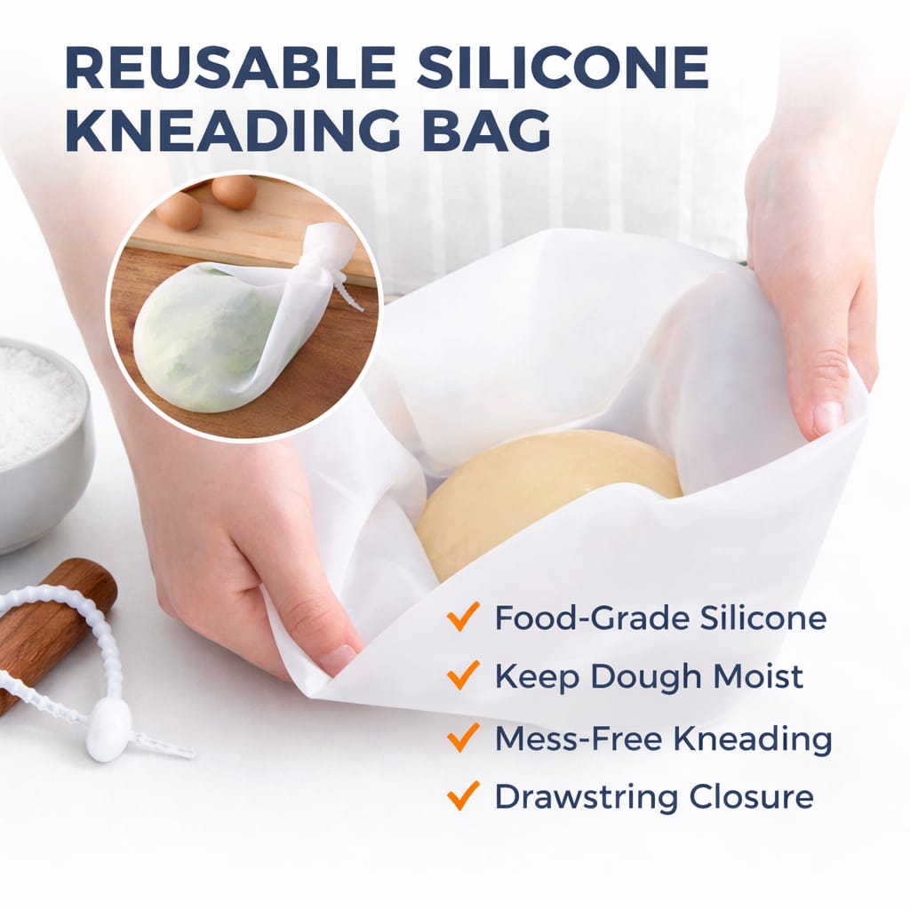 Reusable Silicone Kneading Bag – Mess Free Dough Mixing & Atta Goonthne Ka Bag | Food Grade Baking Tool