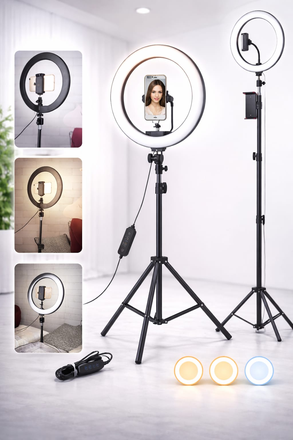 26CM LED Ring Light with Tripod Stand & Mobile Holder – 7ft Adjustable Selfie Light for TikTok, YouTube & Makeup
